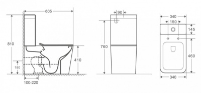 Унитаз 2171 с сиденьем микролифт Ceramalux фото в интернет-магазине Русалия