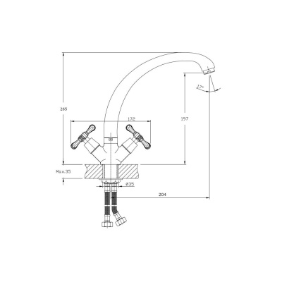 Смеситель для кухонной мойки RUSH Bianki (BI7650-27) фото в интернет-магазине Русалия