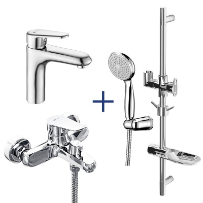 Комплект смесителей Lemark "3 в 1" Point (LM0380C) фото в интернет-магазине Русалия