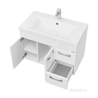 Тумба под раковину AQUATON Диор 80 белый 1A167801DR010 фото в интернет-магазине Русалия