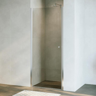 Душевая дверь Dolphin TN-03 600, стекло прозрачное, профиль хром фото в интернет-магазине Русалия