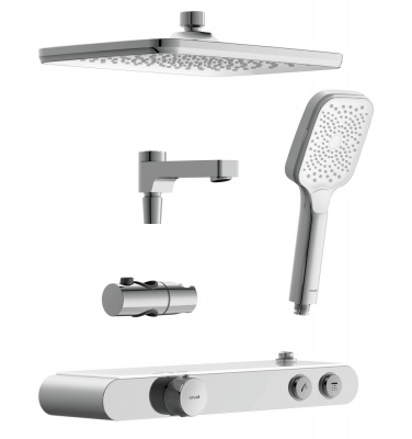 Душевая система с термостатом с изливом для ванны Vivo A64089 Cersanit фото в интернет-магазине Русалия