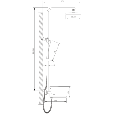 Душевая система BELZ цвет: белый (B24817-8) фото в интернет-магазине Русалия
