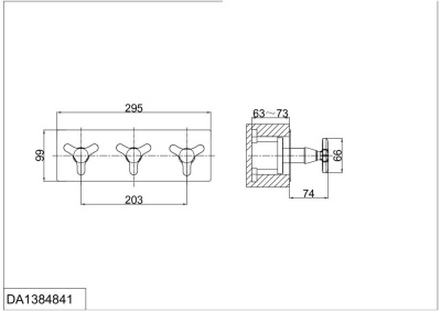 Смеситель для ванны встраиваемый DK Hessen Goethe (DA1384841) фото в интернет-магазине Русалия