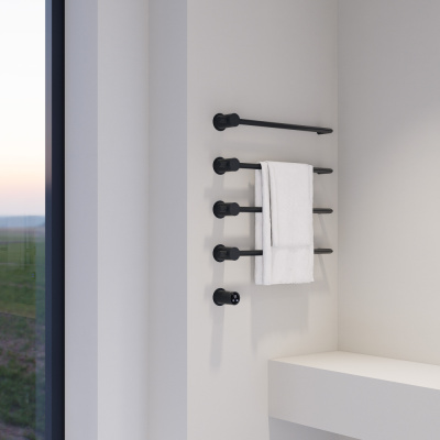 Полотенцесушитель электрический ABBER Charme AH4004MB черный матовый фото в интернет-магазине Русалия