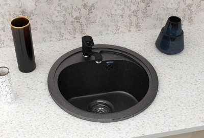 Кухонная мойка Ulgran U-500-308, черный фото в интернет-магазине Русалия