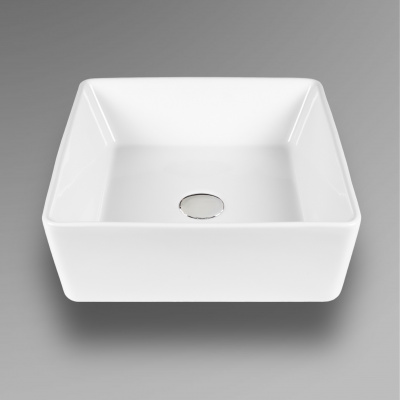 BOND S54-390 Раковина накладная квадратная 40*40*14см белая фото в интернет-магазине Русалия