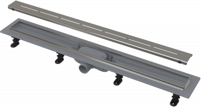 Водоотводящий желоб с порогами из нержавеющей стали с решеткой Simple APZ18 750M Alcaplast фото в интернет-магазине Русалия