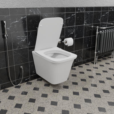 Унитаз подвесной с сиденьем микролифт 2622E CeramaLux фото в интернет-магазине Русалия