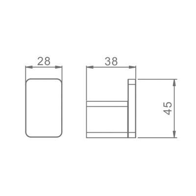Крючок для ванной комнаты Raglo R301.05, хром фото в интернет-магазине Русалия