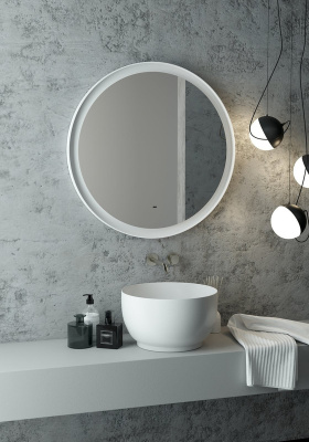 Зеркало с подсветкой Planet White d800 бесконтактный овальный сенсор ЗЛП691 Continent фото в интернет-магазине Русалия