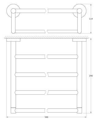 Полка для полотенец со штангой 50 см HAR 032 Harmonie Artwelle фото в интернет-магазине Русалия