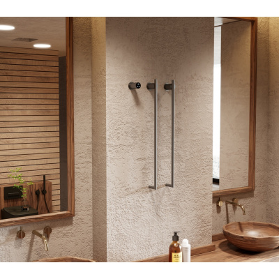 Полотенцесушитель электрический Terminus Рондо П2 35х76, оружейная сталь 4670078568175 фото в интернет-магазине Русалия