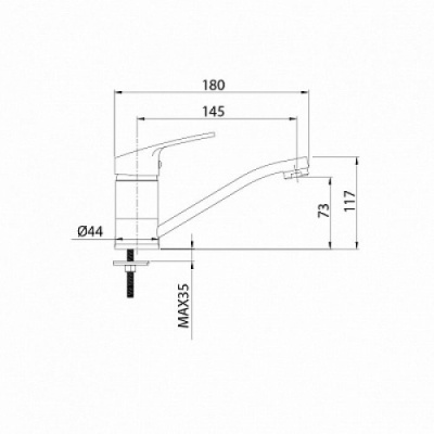 Смеситель для умывальника Milardo Simp (SIMSBR0M01) фото в интернет-магазине Русалия
