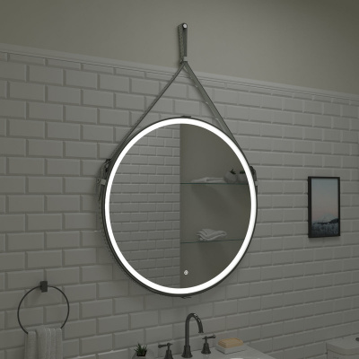 Зеркало с подсветкой Millenium White d800 без зеркального отступа ЗЛП1706 Continent фото в интернет-магазине Русалия