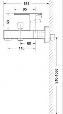 Смеситель для ванны Riffle F672106C-01 Bravat фото в интернет-магазине Русалия