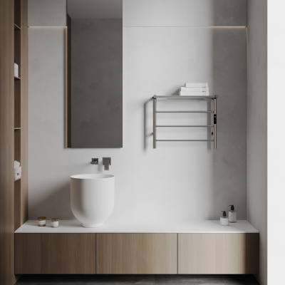 Полотенцесушитель электрический ABBER Standard AH4614 хром фото в интернет-магазине Русалия