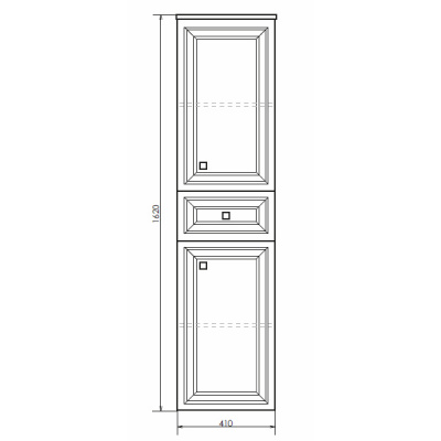 COMFORTY. Шкаф-колонна "Феррара-40" белый глянец фото в интернет-магазине Русалия