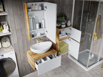 Зеркальный шкаф Ива 45 правый П-Ива04045-01П Misty фото в интернет-магазине Русалия