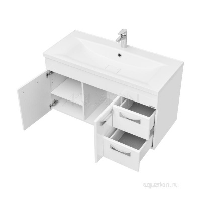 Тумба под раковину AQUATON Диор 100 белый 1A167701DR010 фото в интернет-магазине Русалия