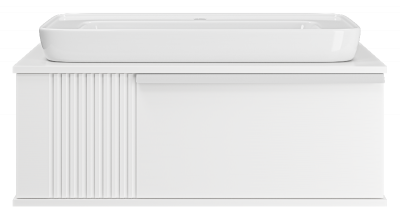 Тумба Savoy 90 подвесная (белая) с раковиной Ekokerama Doppio 80 Brevita фото в интернет-магазине Русалия