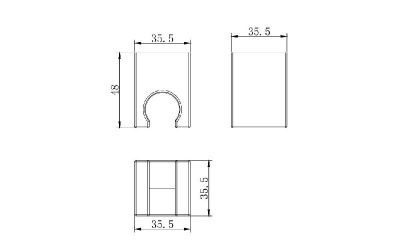 Держатель для ручного душа AQUATEK, матовый черный AQ2400MB фото в интернет-магазине Русалия