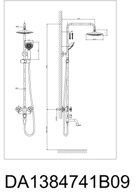 Душевая система DK Hessen Goethe (DA1384741E09) фото в интернет-магазине Русалия