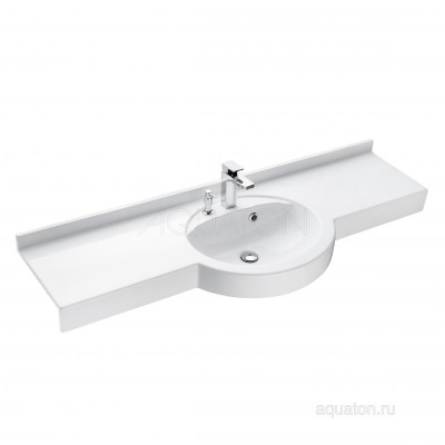 Раковина AQUATON Отель 5/150 белая с навесами 1A70133NOT010 фото в интернет-магазине Русалия