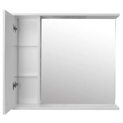 Зеркало-шкаф Loranto Дина 75, 750х700х140 левосторонее, белое (CS00049719) фото в интернет-магазине Русалия