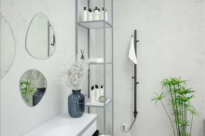 Полотенцесушитель электрический Vincea VTD-1DGE 15х140, графит, таймер фото в интернет-магазине Русалия