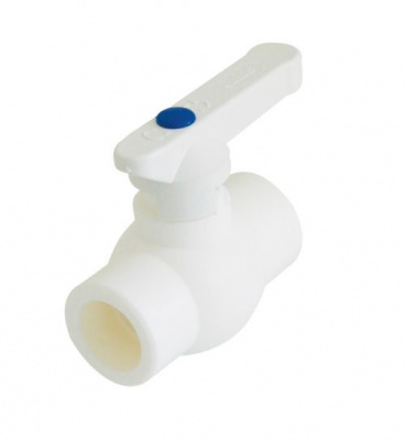 Кран шаровой, белый полипропилен 63 мм Millennium фото в интернет-магазине Русалия