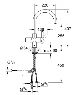 Смеситель для кухни под фильтр Blue 33251000 Grohe фото в интернет-магазине Русалия