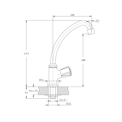 Кран для раковины RUSH Pioneer (PI7950-24) фото в интернет-магазине Русалия