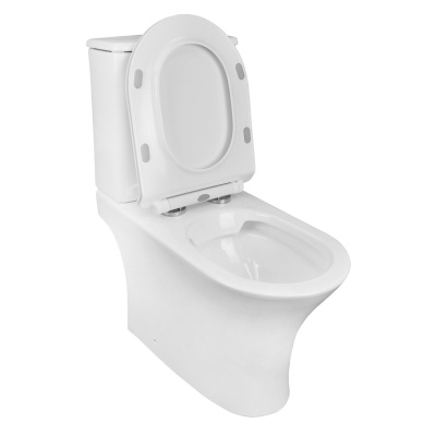 Унитаз безободковый AZ-1038A Fretta Round с сиденьем микролифт Azario фото в интернет-магазине Русалия