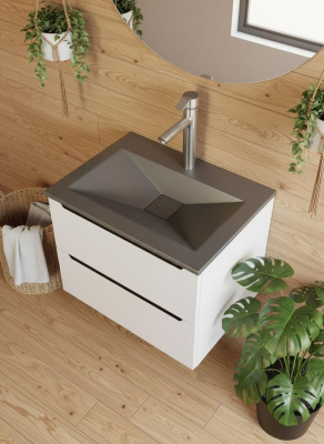 Раковина для ванной Uperwood Geo 70 см, графит RGeo70g фото в интернет-магазине Русалия