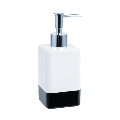 Дозатор жидкого мыла FIXSEN TEXT FX-230-1, белый/черный фото в интернет-магазине Русалия