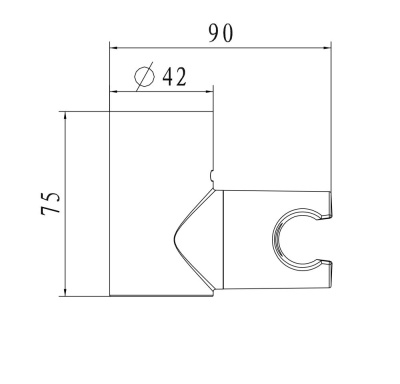 Настенный держатель WONZON & WOGHAND, Хром (WW-994224-CR) фото в интернет-магазине Русалия