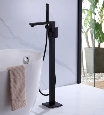 Смеситель ABBER Daheim AF8215B напольный, черный матовый фото в интернет-магазине Русалия