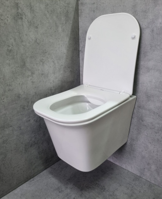 Унитаз подвесной с сиденьем микролифт 2622E CeramaLux фото в интернет-магазине Русалия