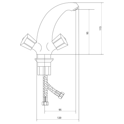 Смеситель Славен  для умывальника Город Е (СЛ-ДВ-Е10) фото в интернет-магазине Русалия