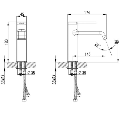 AQM6410CR Asti Смеситель для раковины однорычажный, Хром AQUAme фото в интернет-магазине Русалия