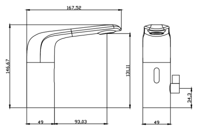 Смеситель для умывальника сенсорный RUSH Tinos (TI3732-11) фото в интернет-магазине Русалия
