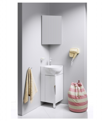 Напольная тумба 45 Rio белый Rio.01.04 + умывальник Дельта 4640021061435 Aqwella фото в интернет-магазине Русалия