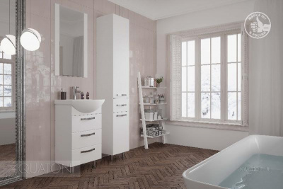 Тумба под раковину AQUATON Ария 50 Н белый 1A140201AA010 фото в интернет-магазине Русалия