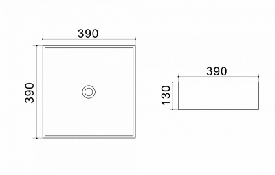 Раковина накладная квадратная AZ41120 Azario фото в интернет-магазине Русалия