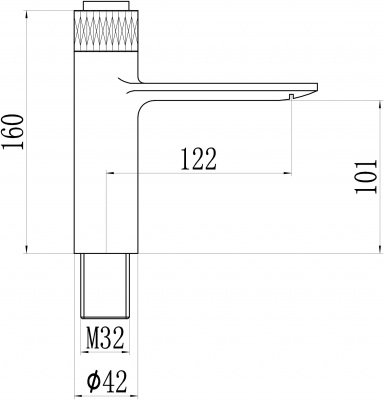 Смеситель для раковины S-601810 нажимной Savol фото в интернет-магазине Русалия