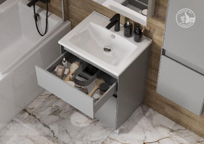 Тумба под раковину AQUATON Форест 60 туманный серый 1A278201FR4D0 фото в интернет-магазине Русалия