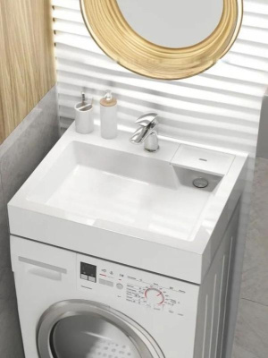 Раковина над стиральной машиной Uperwood Vission 60х50х11 см, белая глянцевая 45483000000 фото в интернет-магазине Русалия