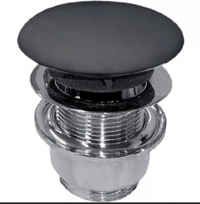 Донный клапан черный матовый без перелива RD018BM CeramaLux фото в интернет-магазине Русалия