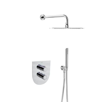 Встраиваемая термостатическая душевая система с тропическим душем и душевым комплектом URBAN CHIC K2124012 Ramon Soler фото в интернет-магазине Русалия